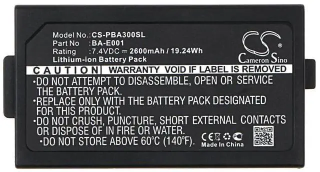 Alt view image 5 of 5 - battery for  PT-E300, PT-E500, PT-E550W, PT-H300, PT-H300LI, PT-H500LI, P-touch H300/LI, PT-P750W