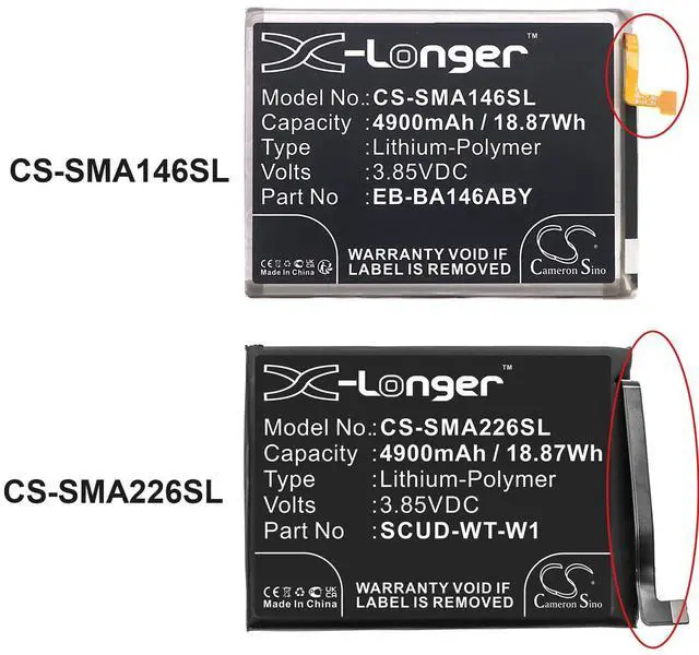 Alt view image 5 of 5 - battery for Galaxy A14 5G, Galaxy A14 5G 2023, SM-A146A, SM-A146B/D, SM-A146M, SM-A146M/DS, SM-A146P/DSN, SM-A146P/N, SM-A146T, SM-A146U, SM-A146U1, SM-A146V, SM-A146W, SM-S146VL