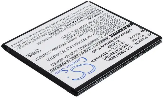 Alt view image 2 of 5 - battery for Galaxy Grand 3, Galaxy Grand 3 Duos, Galaxy Grand Max, SM-G7200, SM-G7202, SM-G7202D, SM-G720AX, SM-G720N0