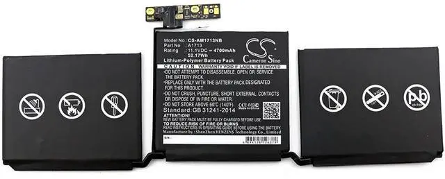 Main image of battery for A1708, A2289, MacBook Pro 13, MacBook Pro 13 (MPXW2CH/A), Macbook Pro 13 2016, MacBook Pro 13 A1708(Late 2016, MacBook Pro 13.3, MacBook Pro 13.3 2016 Retina, MacBook Pro(MPXQ2CH/A), MacB