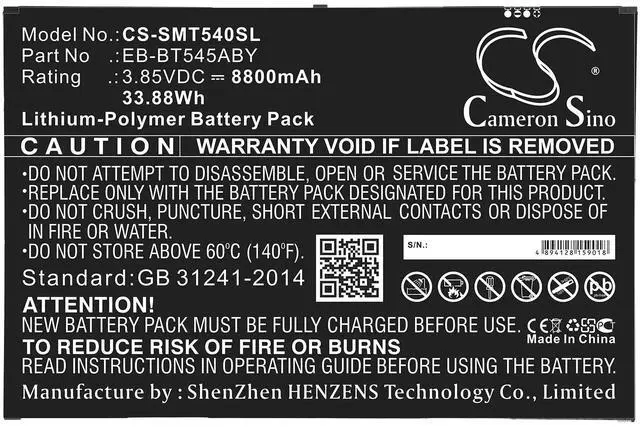Alt view image 3 of 3 - battery for  SM-T540, SM-T545, SM-T547, SM-T630, SM-T630B, SM-T630N, SM-T630U, Tab Active Pro, Tab Active Pro 10.1