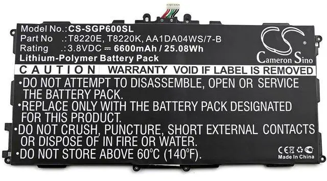 Alt view image 3 of 4 - battery for Galaxy Note 10.1, Galaxy Note 10.1 2014, Galaxy Note 10.1 2014 Edition, Galaxy TabPRO 10.1, Galaxy TabPRO 10.1 LTE-A 32GB, Galaxy TabPRO 10.1 TD-LTE, SM-P600, SM-P6000ZWYXAR, SM-P601, SM-