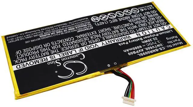 Alt view image 2 of 6 - battery for  BNTV600, Nook HD+ Plus, NOOK HD+9, Ovation