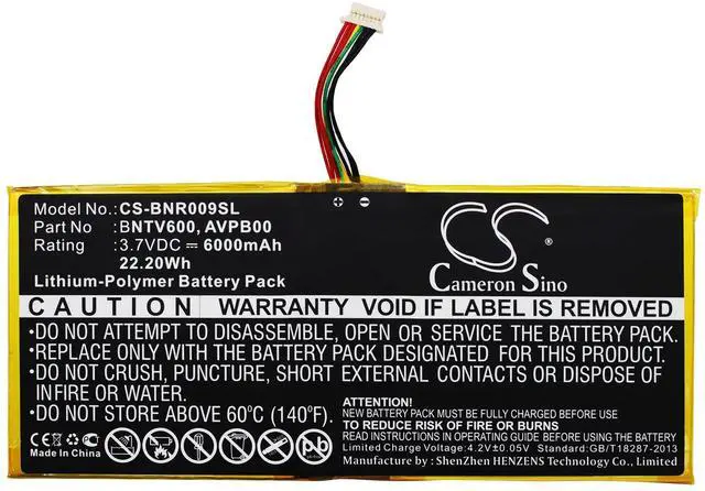 Alt view image 5 of 6 - battery for  BNTV600, Nook HD+ Plus, NOOK HD+9, Ovation