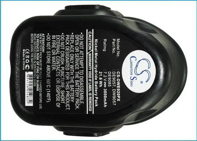 Alt view image 5 of 5 - battery for DC920KA, DC925, DC925KA, DC925KB, DC925VA, DC988, DC988KA, DC988KB, DC988VA, DW908 Flashlight), DW920K, DW920K2, DW920K-2, DW925K, DW925K2, DW925K-2, DW968K, DW980K, DW999KQ, KC7251CN