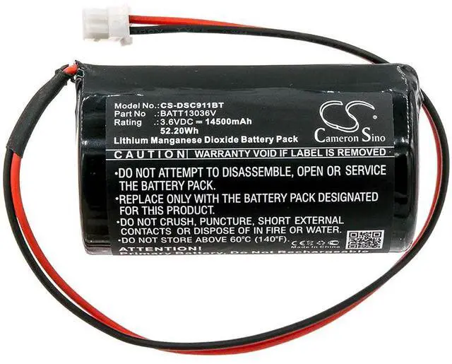 Alt view image 3 of 4 - battery for PGX901, PGX911, PowerG PG9911, PowerG PG9911 Siren, PowerG wireless PG9901 sirens, PowerG wireless PG9911 sirens