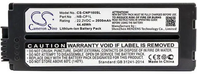 Alt view image 3 of 3 - Cameron Sino battery for Selphy CP- 500, Selphy CP-100, Selphy CP-1000, Selphy CP-1200, Selphy CP-1300, Selphy CP-200, Selphy CP-220, Selphy CP-300, Selphy CP-330, Selphy CP-400,