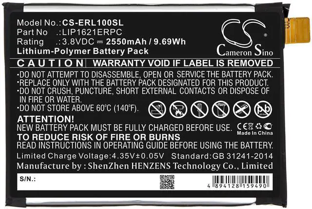 Alt view image 3 of 4 - Cameron Sino battery for  G3311, G3312, G3313, Xperia L1, Xperia L1 LTE