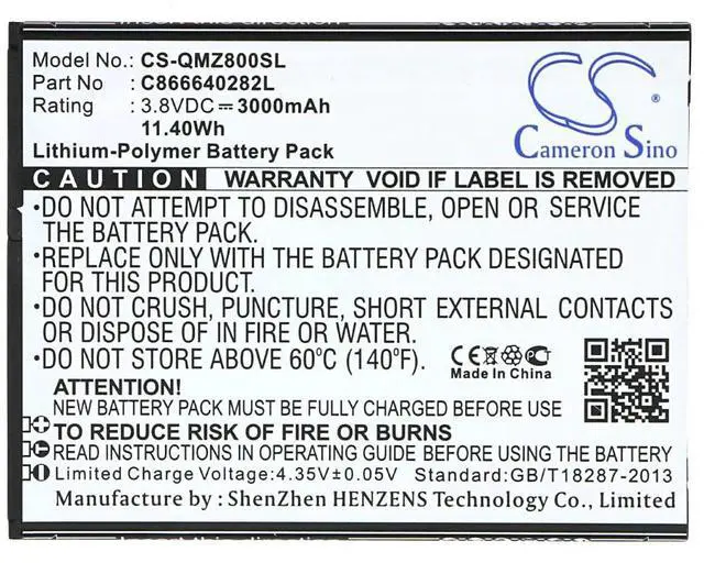 Alt view image 5 of 5 - Cameron Sino battery for  Z8 Plus