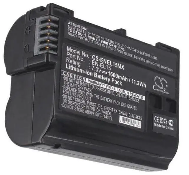Alt view image 5 of 5 - Cameron Sino battery for 1 V1, Coolpix D7000, Coolpix D800, D500, D600, D610, D7000, D7100, D7200, D750, D7500, D780, D800, D800E, D810, D810A, D850, Digital SLR D800, MB-D12,