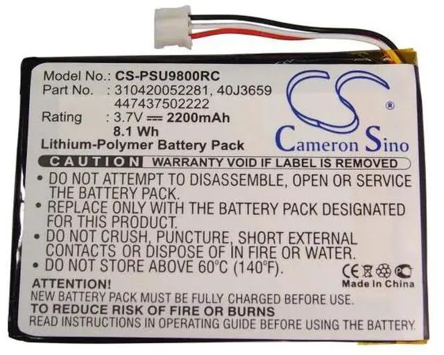 Alt view image 5 of 5 - Cameron Sino battery for Multimedia Control Panel RC980, Pronto PC9800I/17, Pronto TSU-9800, Pronto TSU-9800I, RC9800i, RC9800I/00, RC9800I/17, TSU-9800, TSU-9800I