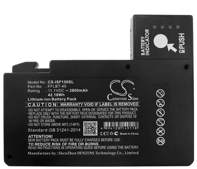 Alt view image 3 of 3 - Cameron Sino battery for IFS-15H, IFS15M, IFS-15M+, IFS-55, V12M, V4M, View 3 Fusion Splicers, View 4S, View 5 Fusion Splicers