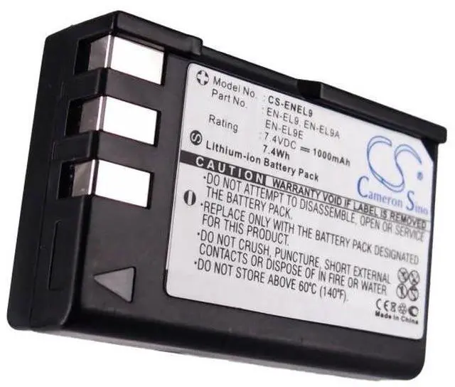 Alt view image 5 of 5 - Cameron Sino battery for  D3000, D40, D40A, D40C, D40X, D5000, D60, DSLR-D40, DSLR-D40A, DSLR-D40C, DSLR-D40X, DSLR-D60