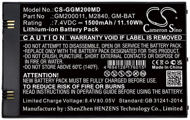 Alt view image 3 of 3 - Cameron Sino battery for Echographe Vscan, Scan Ultrasound, Vscan Pocket Sized Ultrasound