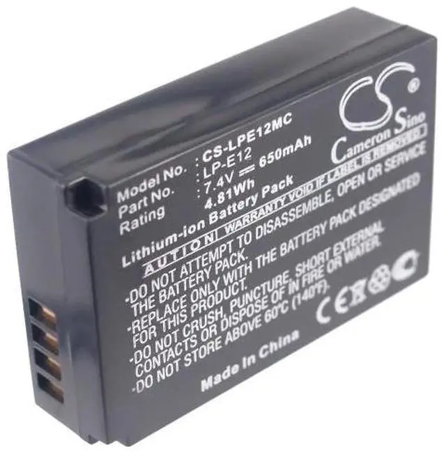 Alt view image 5 of 5 - Cameron Sino battery for EOS 100D, EOS Kiss X7, EOS M, EOS M2, EOS SL1, EOS-M, EOS-M10, EOS-M100, EOS-M2, EOS-M50, OS-M, PowerShot SX70 HS, Rebel SL1 Digital