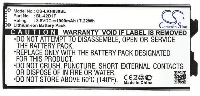 Alt view image 5 of 5 - Cameron Sino battery for AS992, G5, G5 Lite, G5 SE, H820, H830, H840, H845, H845 Dual SIM, H845 Dual SIM TD-LTE, H848, H848 Dual SIM, H848 Dual SIM TD-LTE, H850, LS992, RS988, US992, VS987