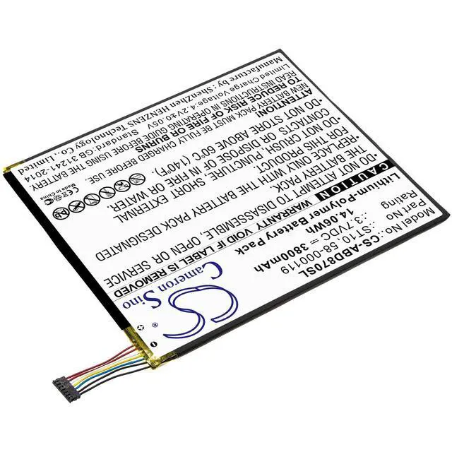 Alt view image 3 of 6 - Cameron Sino battery for B00VKIY9RG, Kindle Fire HD 10, Kindle Fire HD 10.1, SR87CV, SR87MC