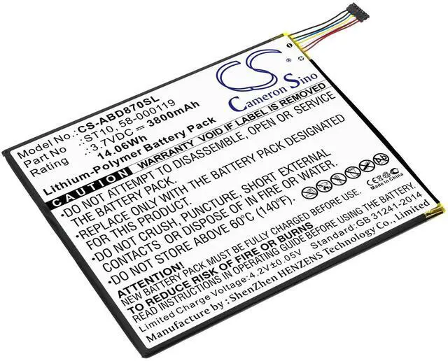 Alt view image 2 of 6 - Cameron Sino battery for B00VKIY9RG, Kindle Fire HD 10, Kindle Fire HD 10.1, SR87CV, SR87MC