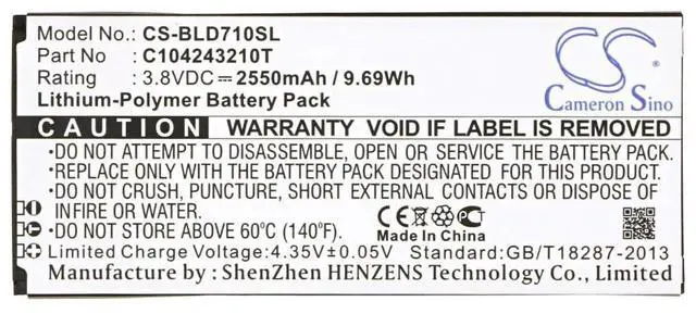Alt view image 5 of 5 - Cameron Sino battery for D710, D710X, N030, N030L, Neo 5.5, Studio 5.5 K