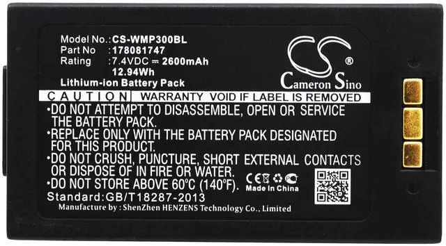 Alt view image 5 of 5 - Cameron Sino battery for MobiPrin 3
