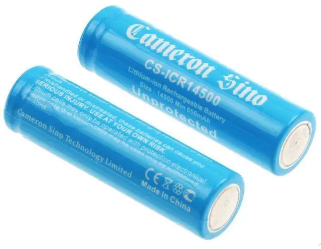 Alt view image 2 of 4 - Cameron Sino CS - ICR14500 3.7V 650mAh Unprotected Rechargeable Lithium - ion Battery