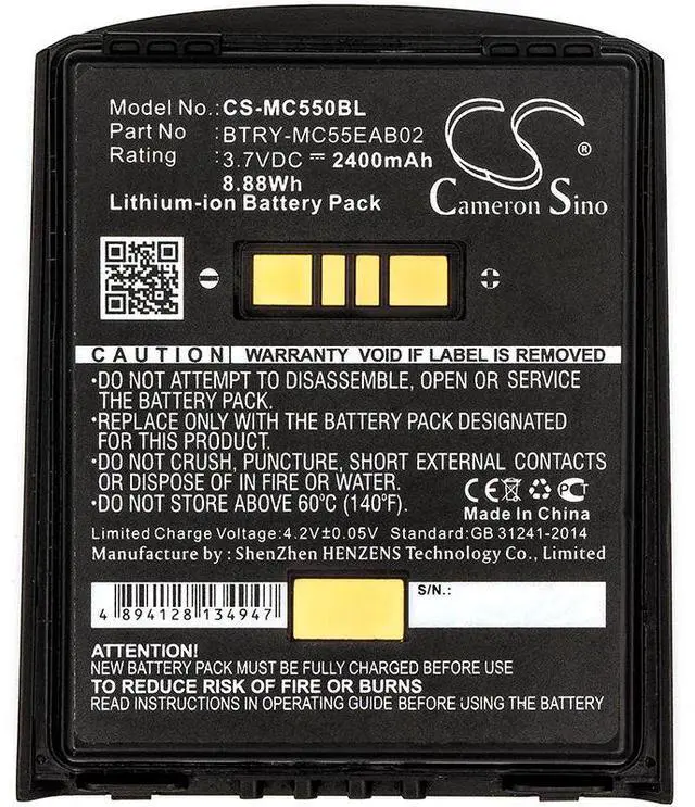 Alt view image 3 of 3 - Cameron Sino battery for  MC55, MC5574, MC5590, MC55A, MC55A0, MC56, MC65, MC659, MC659B, MC67