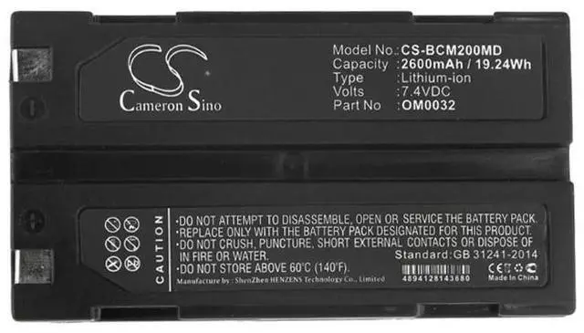 Alt view image 3 of 3 - Cameron Sino battery for Capnocheck 8400, Capnocheck 8401, Capnocheck II Capnograph Pulse, Capnocheck ll, Capnograph Pulse Oximeter