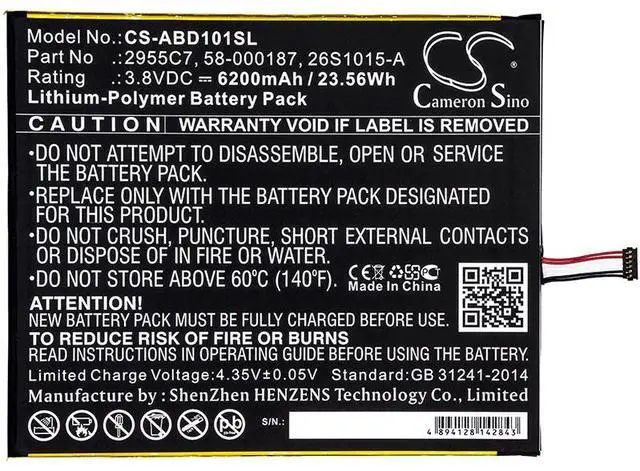 Main image of Cameron Sino battery for  Kindle Fire HD 10.1, Kindle Fire HD 10.1 7th, SL056ZE