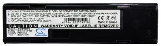 Alt view image 5 of 5 - Cameron Sino battery for DS260, DX-9, FINEPIX MX-600, MX-500, MX-600, MX-600 Zoom, MX-600X, MX-600Z, MX-700