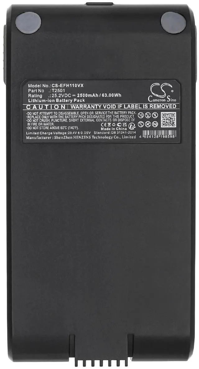 Alt view image 5 of 6 - Cameron Sino battery for  HomeVac S11 Go, HomeVac S11 Infinity, HomeVac S11 Lite, HomeVac S11 Reach