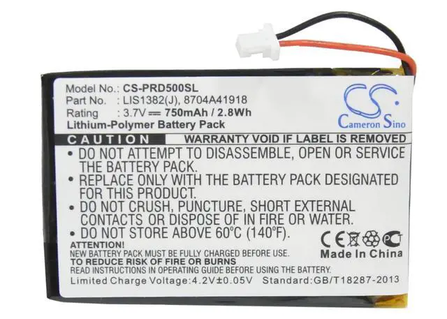 Alt view image 5 of 6 - Cameron Sino battery for  Portable Reader PRS-500, Portable Reader PRS-500U2, Portable Reader PRS-505, Portable Reader PRS-505/LC, Portable Reader PRS-505/RC,