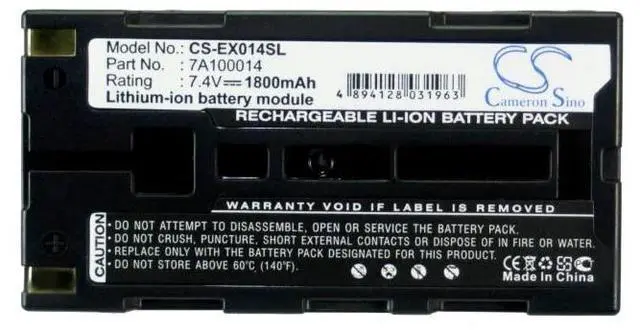 Alt view image 5 of 5 - Cameron Sino battery for  Andes 3, Apex 2, Apex 2i, Apex 3i, Apex 4, Apex 4i PN: 7A100014-1, DPR78-3002-01 1800mAh / 13.32Wh