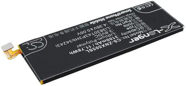 Alt view image 2 of 6 - Cameron Sino battery for Nubia Z7 Max, Nubia Z7 Max Dual SIM, NX505J PN: Li3803T43P3hB34243, Li3830T43P3hB34243i 3100mAh / 11.78Wh