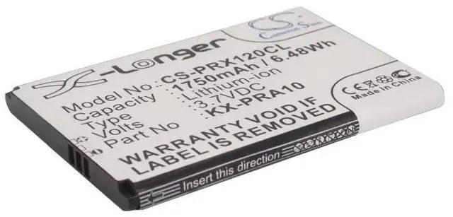 Main image of Cameron Sino battery for KX-PRX110, KX-PRX110GW, KX-PRX120, KX-PRX120GW, KX-PRX150, KX-PRX150GW PN: KX-PRA10 1750mAh / 6.48Wh