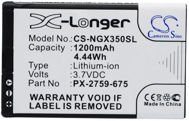 Main image of Cameron Sino battery for Motorradnavi SLX-350, TourMate SLX-350 PN: PX-2759-675 1200mAh / 4.44Wh
