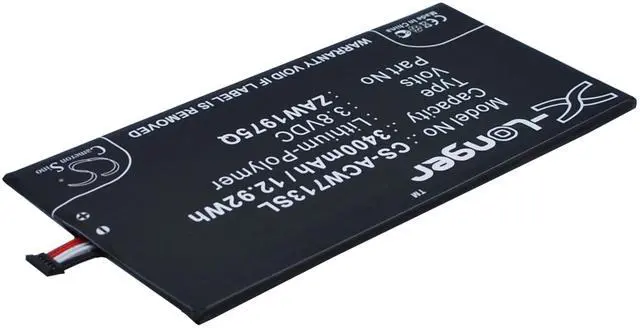 Alt view image 3 of 6 - Cameron Sino battery for A1-713, A1-713HD, Iconia Tab 7 PN: Aprilia, ZAW1975Q, ZAW1975Q 1/ICP3/61/127, ZWA1975Q 3400mAh / 12.92Wh