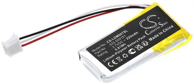 Main image of Cameron Sino battery for  G Pro, G Pro Wireless, G PRO X Superlight, G502, G502 Lightspeed, G703 Lightspeed,   PN: 533-000151, 533-000208, 533-000211, AHB521630PJT-04 220mAh / 0.81Wh