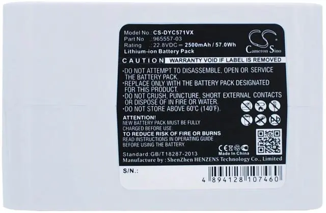 Main image of Cameron Sino battery for DC31 Animal, DC34, DC34 Animal, DC35, DC35 Multi floor, DC56, DC57 2500mAh / 57.00Wh