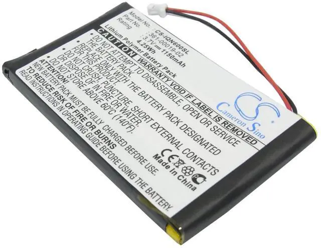 Main image of Cameron Sino battery for  Nuvi 600, Nuvi 610, Nuvi 610T, Nuvi 650, Nuvi 660, Nuvi 660 FM, Nuvi 670, Nuvi 680  PN:  010-00455-00, 010-00540-70, 361-00019-02, D25292-0000     1150mAh / 4.26Wh