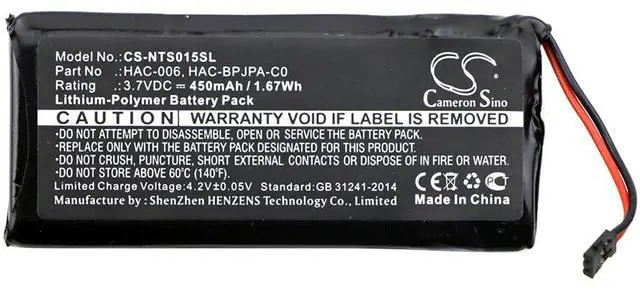 Alt view image 3 of 4 - Cameron Sino battery for HAC-015, HAC-016, HAC-A-JCL-C0, HAC-A-JCR-C0, Switch Controller, Switch Joy-Con PN: HAC-006, HAC-BPJPA-C0