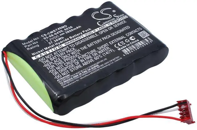 Main image of Cameron Sino battery for 740 Vital Signs Monitor, 750 Vital Signs Monitor, PN: 03-08-0450, 120336, 6036, AS36036, B11377, BH-7238-RC5P, OM11377 3800mAh / 27.36Wh