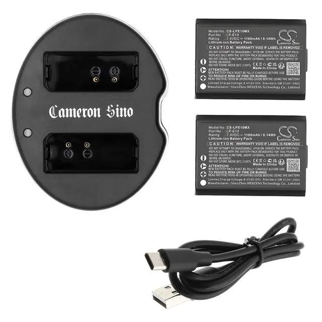 Alt view image 2 of 6 - Cameron Sino Battery for Canon EOS 1100D, EOS 1200D, EOS KISS X50, EOS REBEL T3, EOS REBEL T5 PN:Canon LC-E10, LC-E10C, LC-E10E, LP-E10
