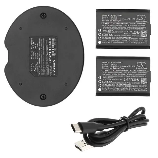 Alt view image 3 of 6 - Cameron Sino Battery for Canon EOS 1100D, EOS 1200D, EOS KISS X50, EOS REBEL T3, EOS REBEL T5 PN:Canon LC-E10, LC-E10C, LC-E10E, LP-E10