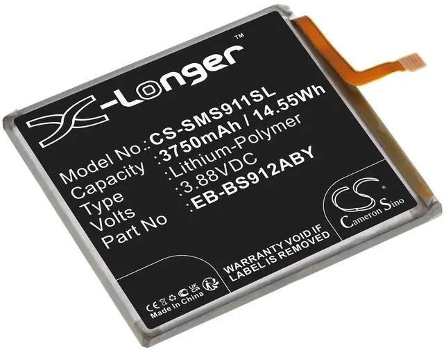 Main image of Cameron Sino battery for Galaxy S23, Galaxy S23 5G, SM-S9110, SM-S911B, PN: EB-BS912ABY 3750mAh / 14.55Wh