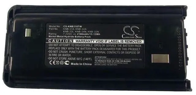 Alt view image 6 of 6 - Cameron Sino Battery for NX-210, NX-410, TK-5210, TK-5210G, TK-5310, TK-5310G, TK-5410 PN: KNB-31A, KNB-32A 2100mAh / 15.12Wh