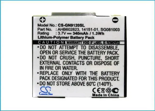 Alt view image 5 of 5 - Cameron Sino Battery for GN Netcom 9120, Netcom 9125 PN:GN 14151-01, AHB602823, SG081003 340mAh / 1.26Wh