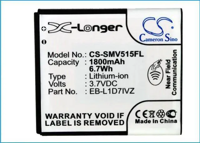 Alt view image 5 of 5 - Cameron Sino battery for Galaxy Nexus, Galaxy Nexus i515, Nexus 4G LTE, SCH-I515 PN: EB-L1D7IVZ, EB-L1D7IVZBSTD, SAMI515BATS 1800mAh/6.7Wh
