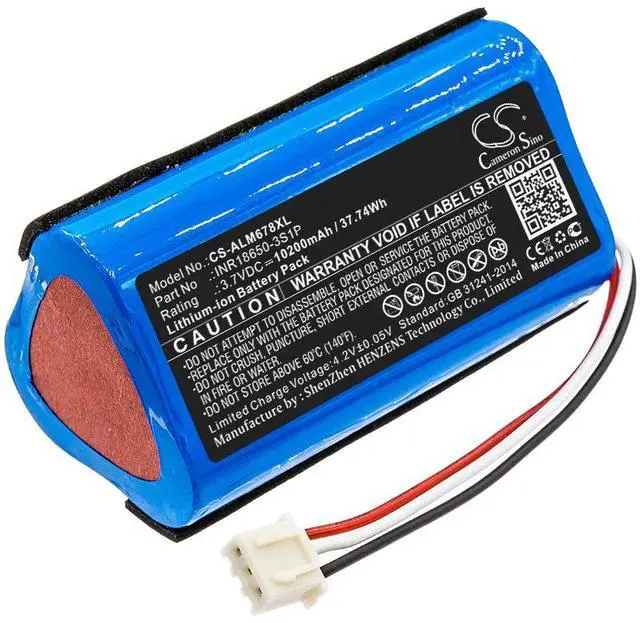 Main image of Cameron Sino battery for iMW678, iMW678-BLK, iMW678-BLU, IMW789, PN: INR18650-3S1P 10200mAh / 37.74Wh