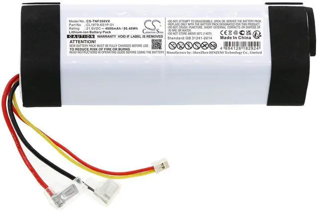 Alt view image 3 of 5 - Cameron Sino Battery for Tineco FW030100US, FW030200US, iFloor 3, iFloor 3-01 PN:Tineco CL1879-6S1P-01, Floor One S3-01, iFloor-01 4000mAh / 86.40Wh