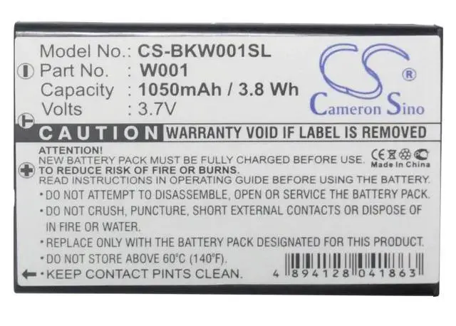Alt view image 5 of 5 - Cameron Sino battery for Skype Wifi Phone PN. W0001
1050mAh